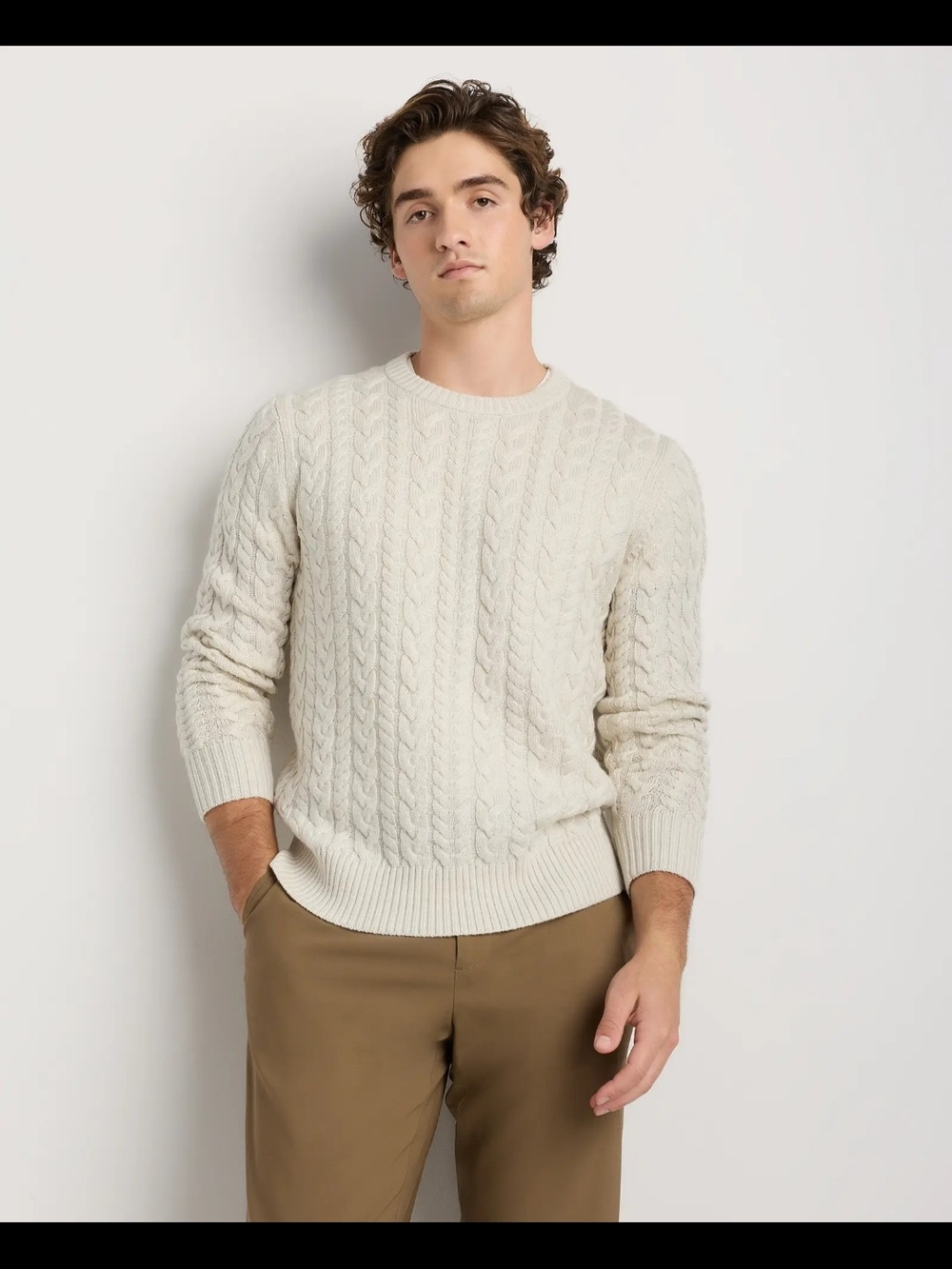 NWT Quince Australian Merino Wool Cable Crewneck Sweater